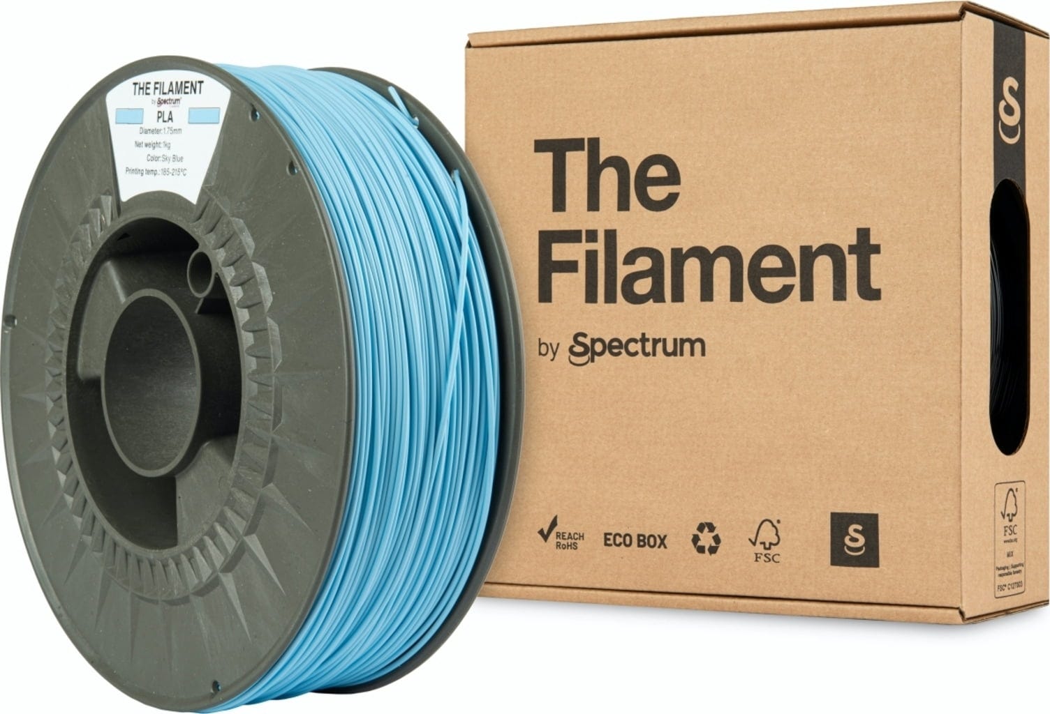 The Filament  PLA Sky Blue, 1,75 mm / 1000 g    Zuverlässiges & kostengünstiges PLA in Sky Blue