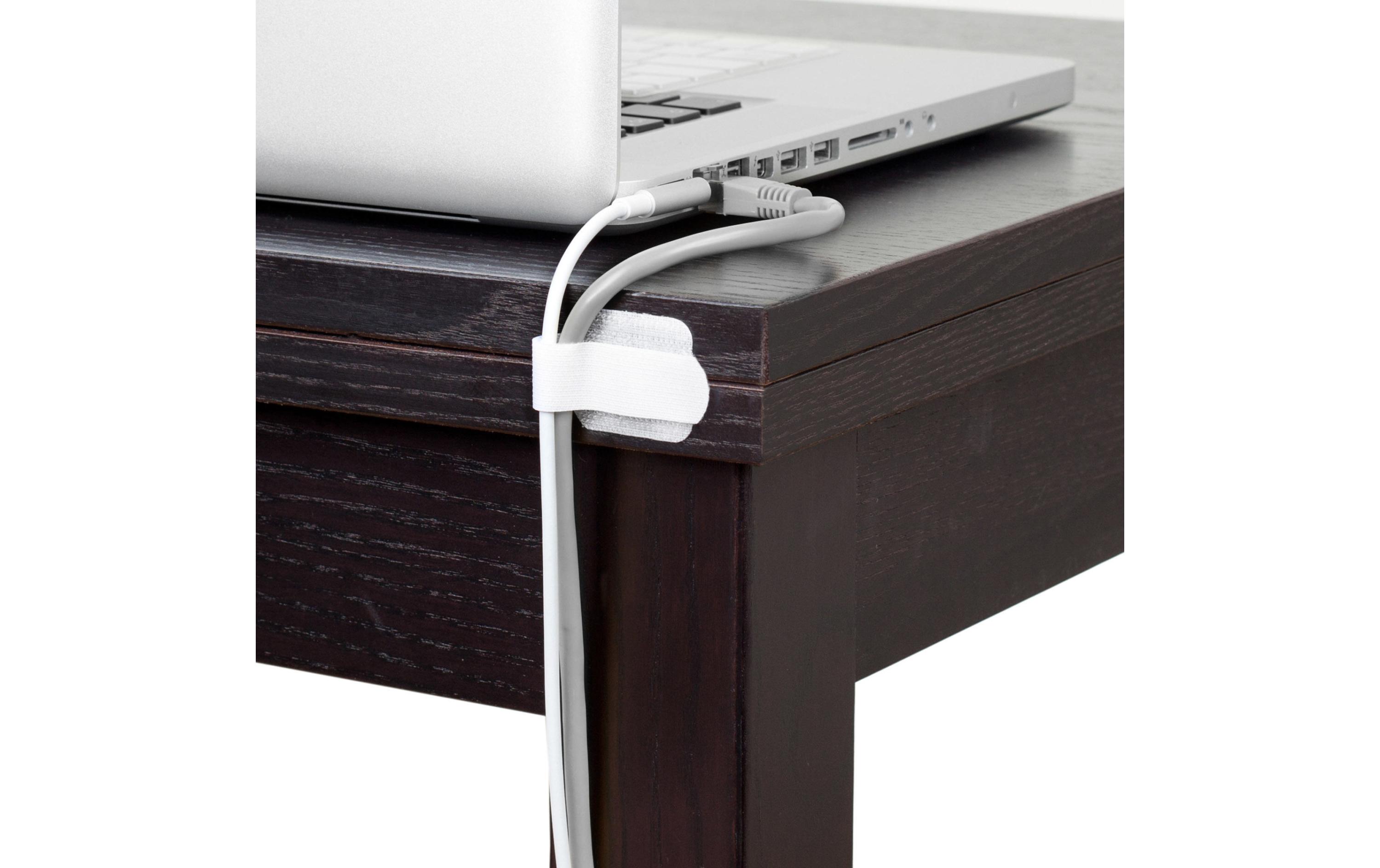 Klettkabelhalter WALL STRAPS 3 x 9 cm Weiss, 10 StückOrdnung statt Kabelsalat: Kabelhalter selbstklebend mit Klettverschluss