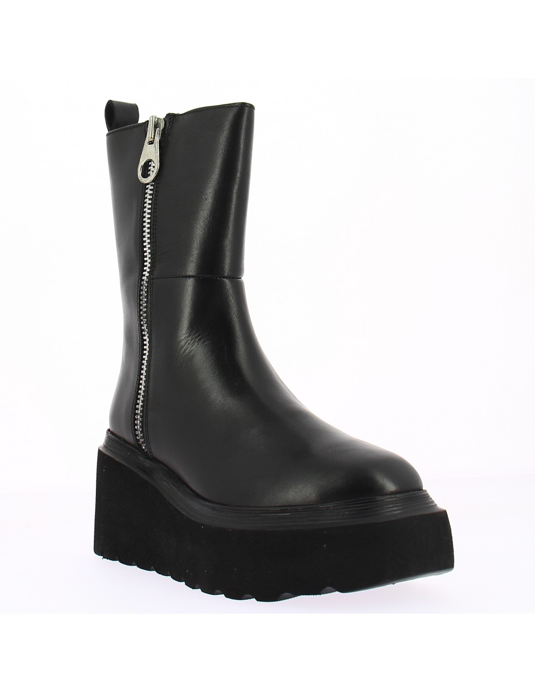 kharisma bottines compensées femme cuir noir