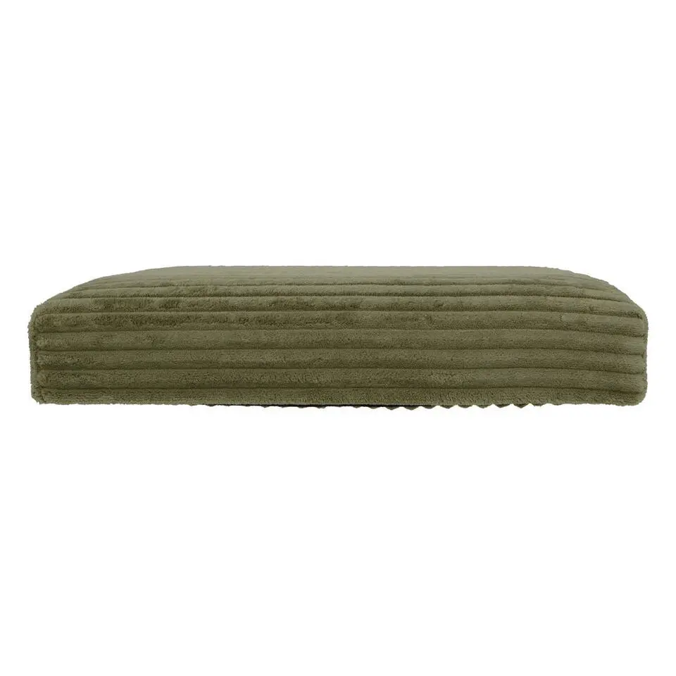 Atmosphera Hocker/poef Ribcord - opvouwbaar - groen - 38x38cm