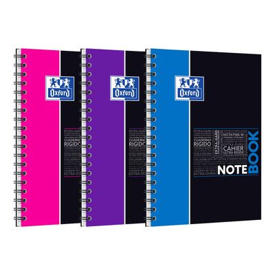 Oxford Etudiants - Cahier Notebook B5 (19 x 25 cm) - 160 pages - petits carreaux (5x5 mm) - double spirale - disponible dans différentes couleurs