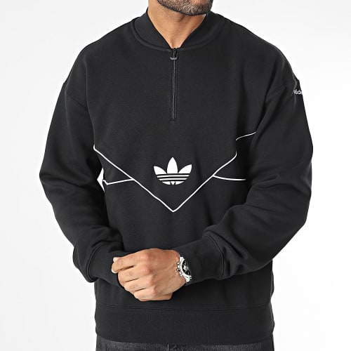 Sweat Col Zippé HZ Crew HR5339 Noir