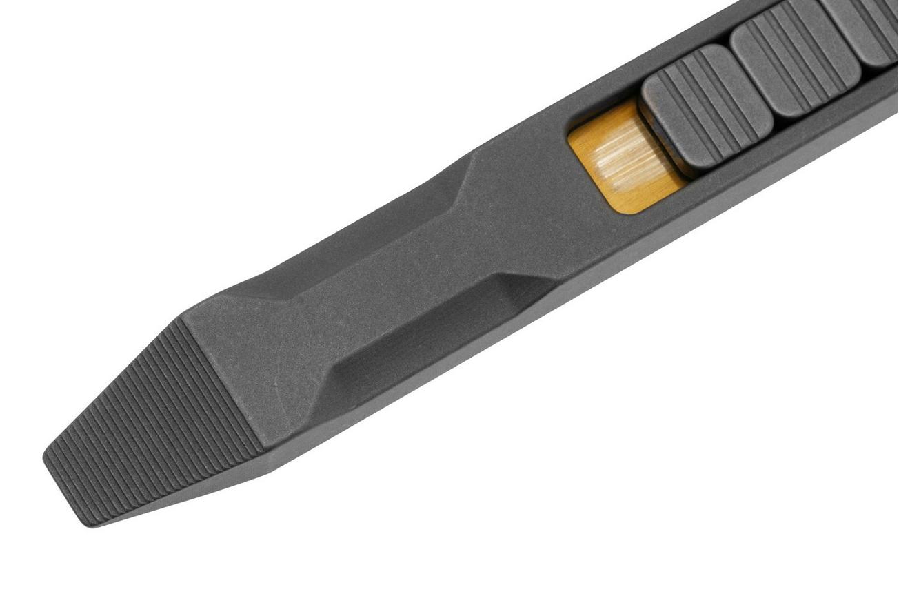 Big Idea Design Ti Pry Bar TI-PB-SW Stonewashed Titanium, fidget prybar