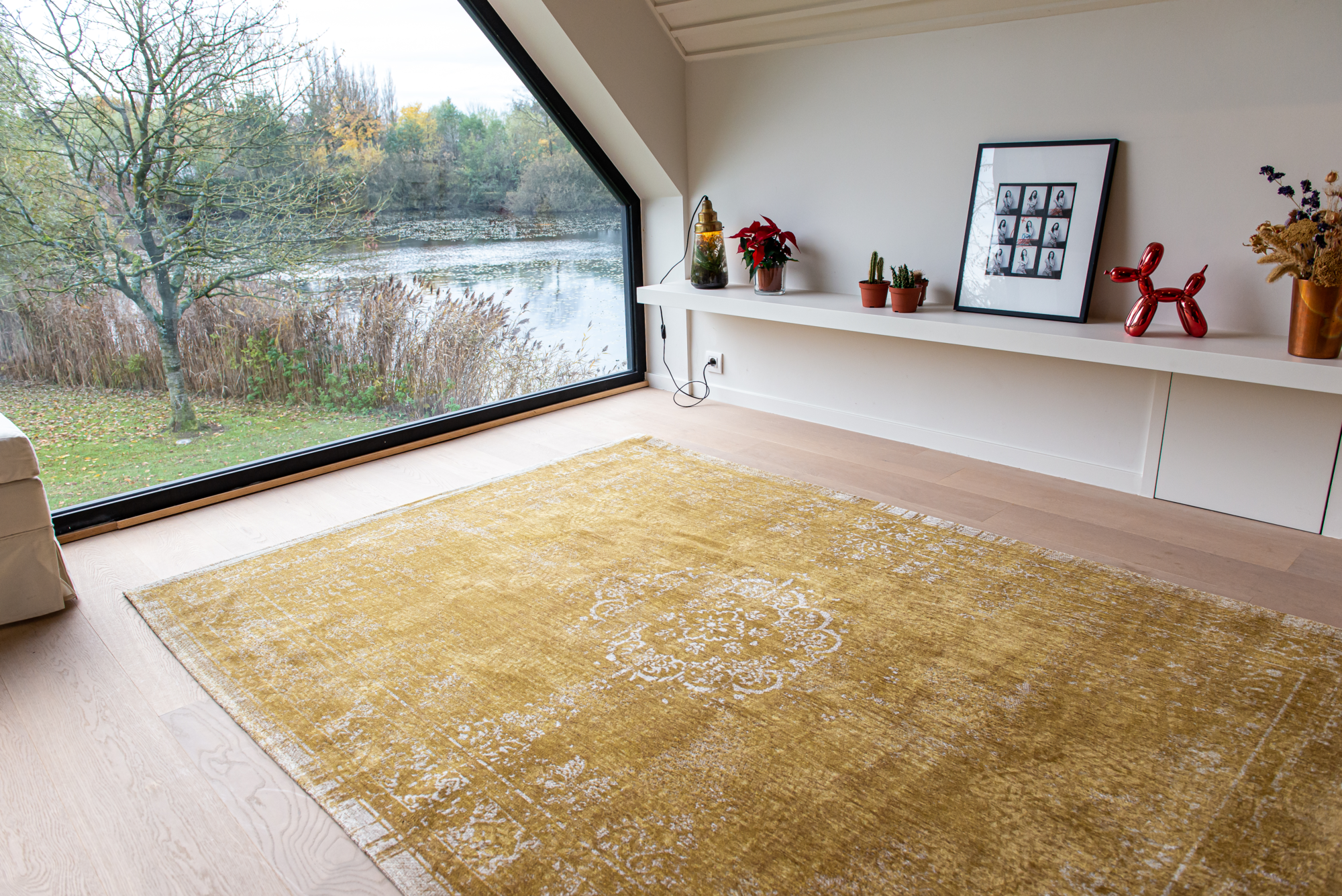 Ecorugs vloerkleed Medallion geel 170x240 cm
