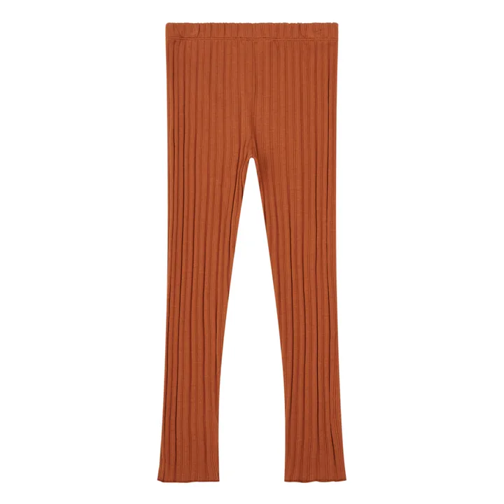 SMALLABLE BASICS Pantalon Leggings Fille Rib  | Noisette