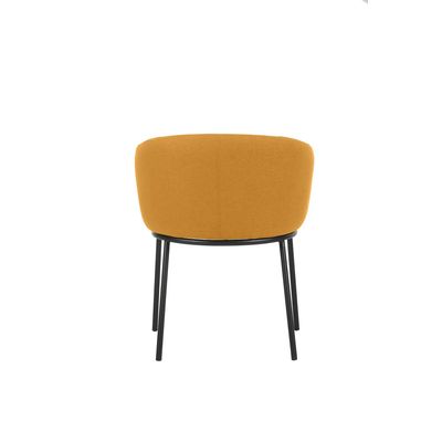 Fauteuil ARCO - 4 pieds métal - jaune safran