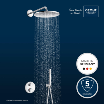 Grohe Precision Thermostat Perfect inbouw douchesysteem met Vitalio Rain Mono 310 hoofddouche rond Chroom