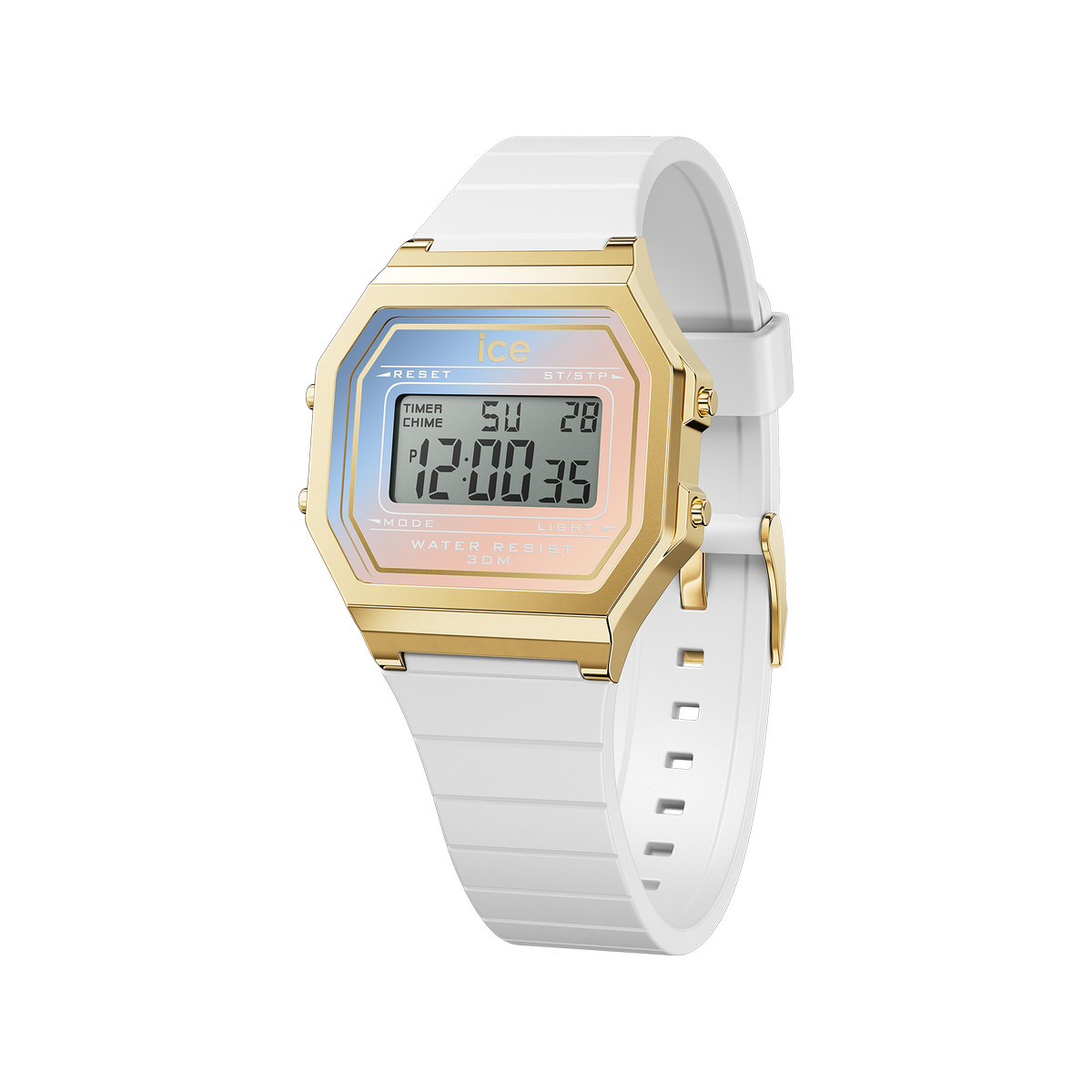 Montre ICE WATCH Ice digit retro femme bracelet silicone blanc