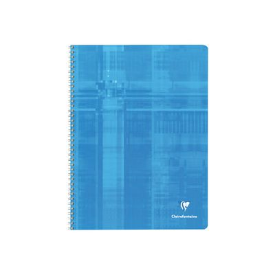 Clairefontaine - Cahier à spirale 24 x 32 cm - 180 pages - grands carreaux (Seyes) - disponible dans différentes couleurs