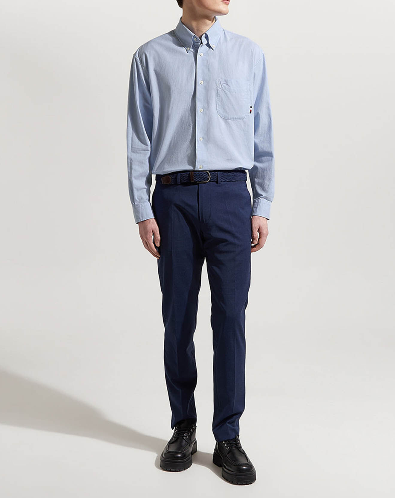 Tommy Hilfiger Chemise droite oxford Archive Solid bleu ciel