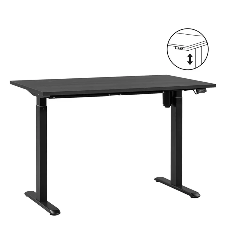 Bureau Homeworx zit/sta elektrisch verstelbaar - zwart/zwart - 75/118x120x70 cm