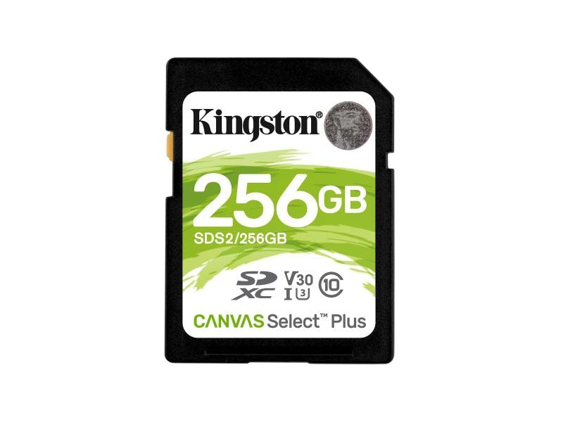 Kingston SDXC-Karte Canvas Select Plus UHS-I 256 GB Speicherkarte, 256 GB, UHS-I, Klasse 10