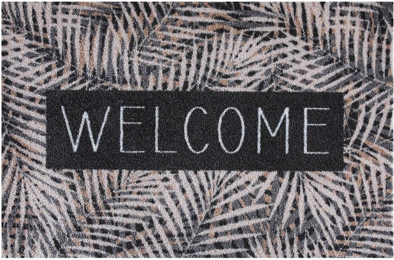 MD Entree droogloopmat Ambiance Leaves Welcome beige 75 x 50 cm