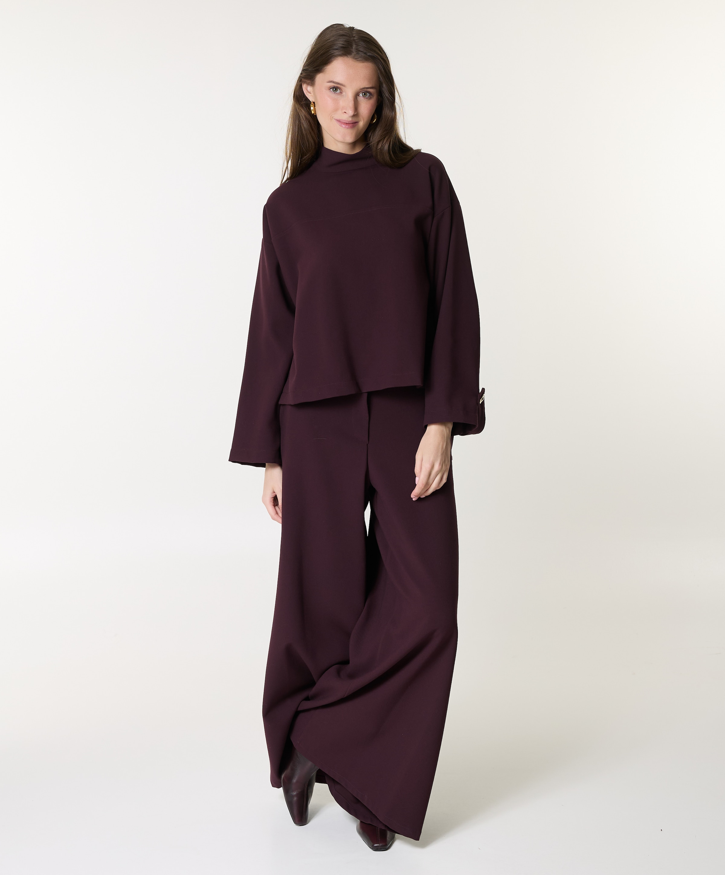 Même Road Dames blouse bordeaux