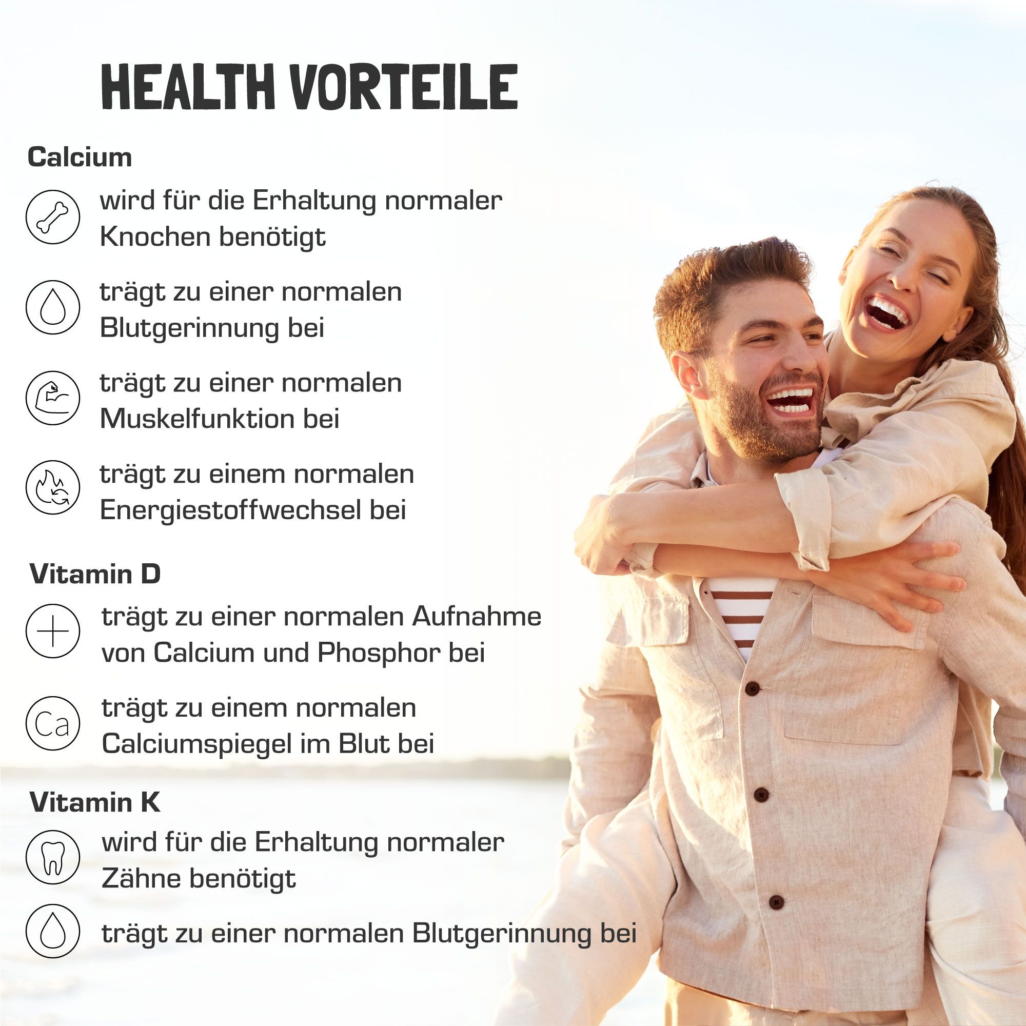 Purabyo Natürliches Calcium + D3/K2