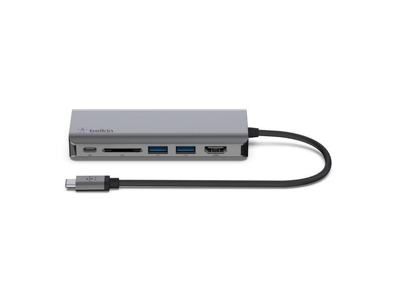 Belkin Dockingstation USB-C Multiport 6-in-1 Kompakter Multiport-Adapter