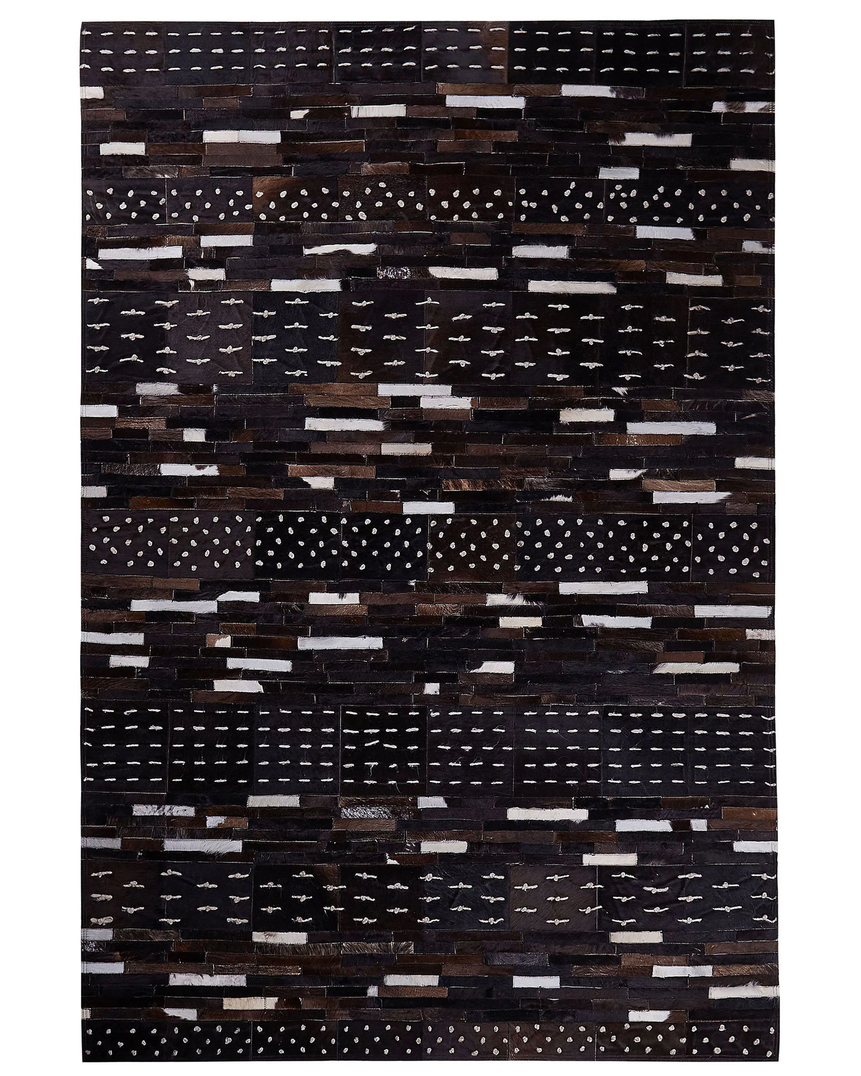 Vloerkleed AKSEKI Donkerbruin 160 x 230 cm Leer