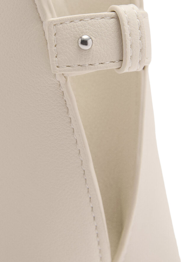 MANGO Double-handle bowling bag Natural white