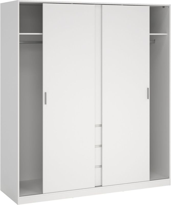 By FonQ Basics - Slide - Kledingkast - 4 Opbergvakken - 3 Lades - Functionaliteit