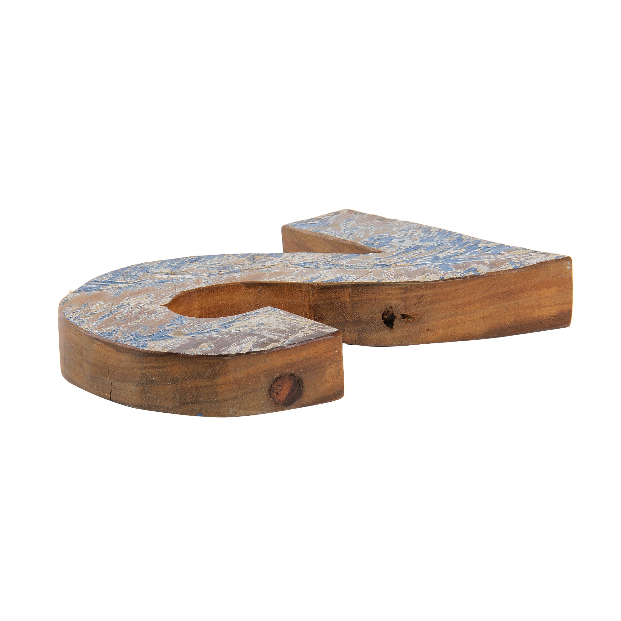 Holzziffer '2', multicolor, T 2,5 cm, B 13 cm, H 19 cm von fischer's lagerhaus