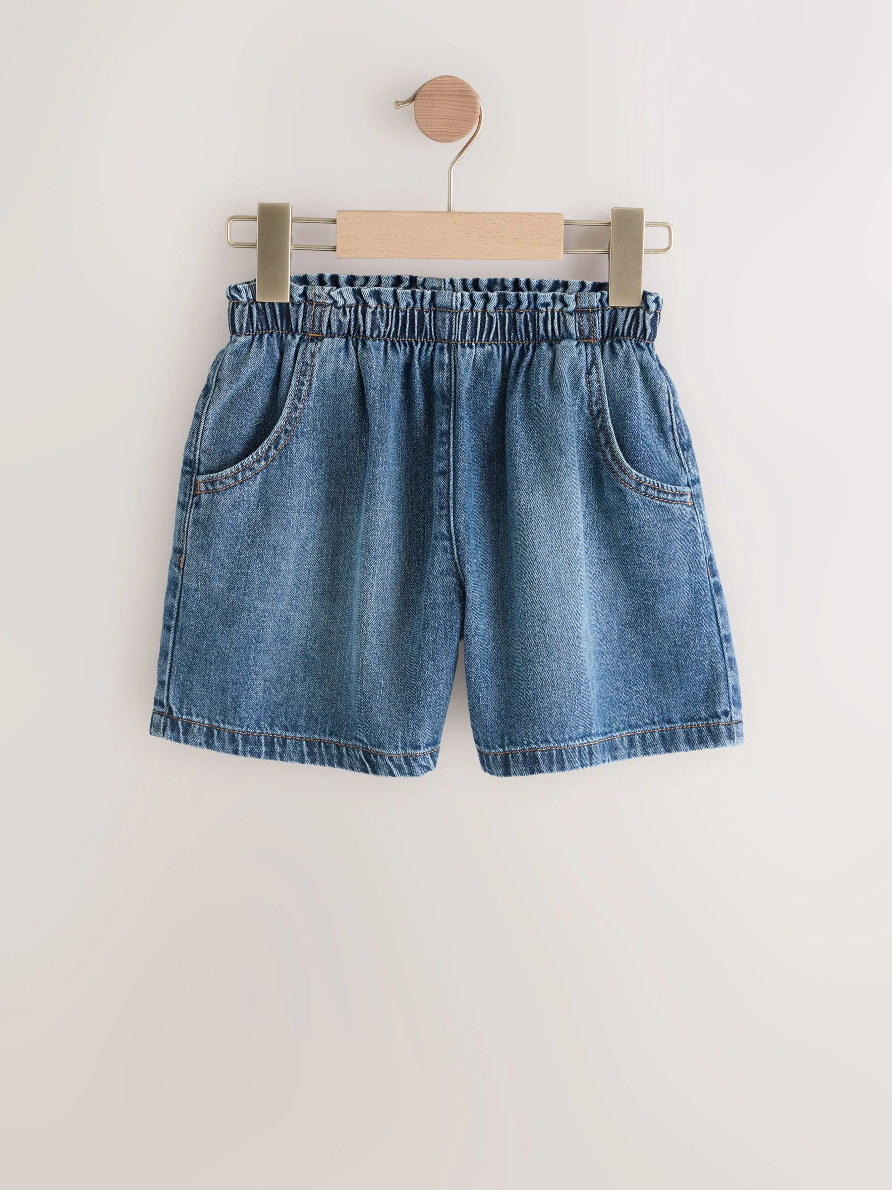 Middenblauw denim - Instapshort (3-16jr)