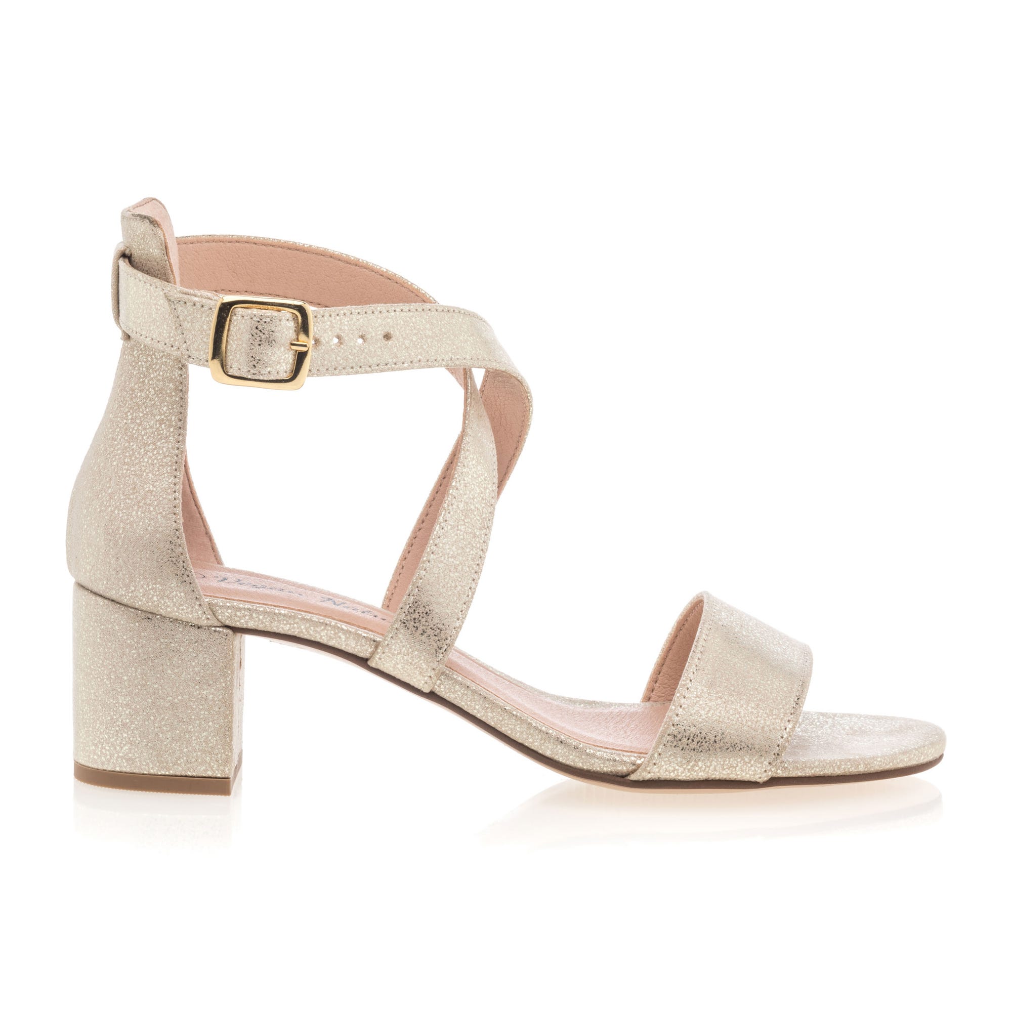 Nu-pieds à talon Femme or