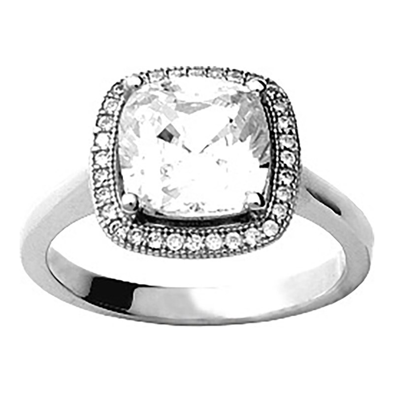 Bague femme - Oxyde de zirconium - Argent 925