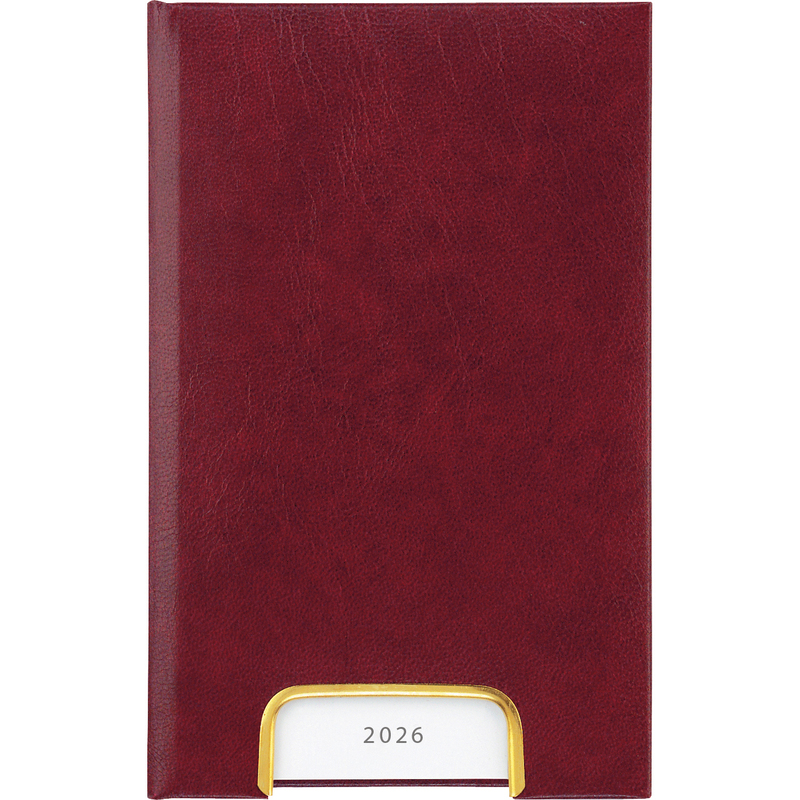 Biella Agenda 2026 Disponent, 1 Tag / Seite/Sa + So auf 1 Seite, weinrot