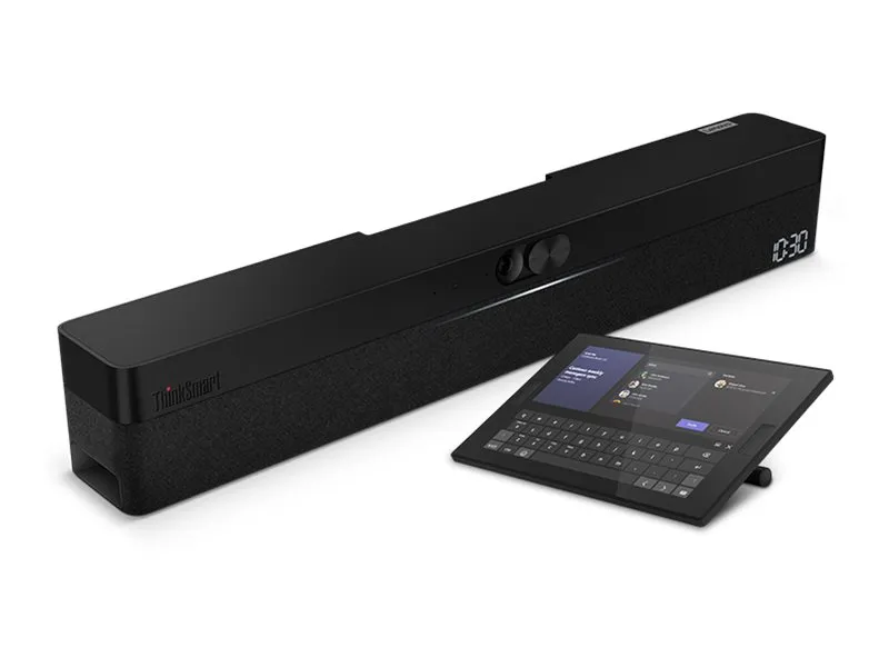 Lenovo ThinkSmart One - Videokonferencepakke (berøringsskærmkonsol, beregningssystem) - med 3 års Lenovo Premier Support   First Year Maintenance - Certified for Microsoft Teams Rooms - sort