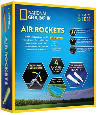 National Geographic Luftdrevet Skumrakett 4 Stk