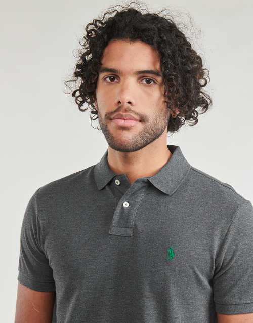 Polo Ralph Lauren - POLO COUPE DROITE EN COTON BASIC MESH Gris / China / Barclay / Heather