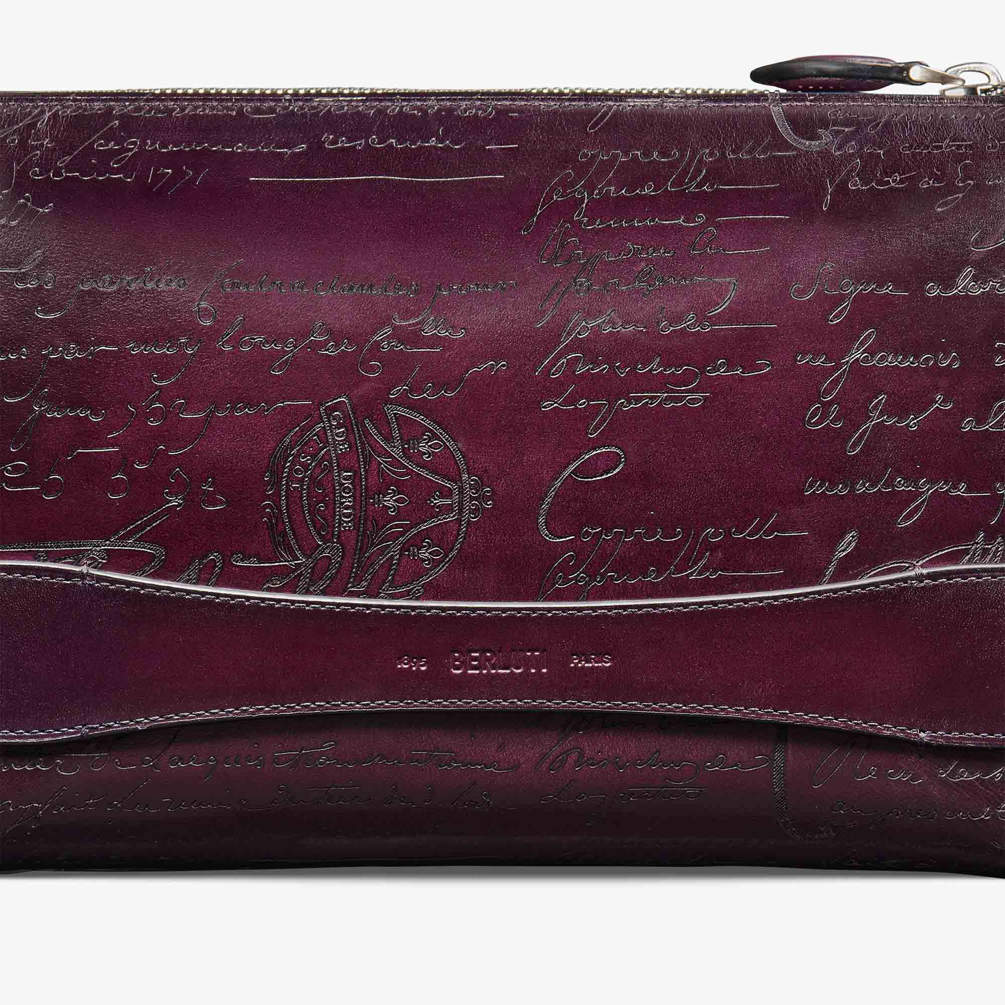 Pochette Zippee Tersio En Cuir Scritto