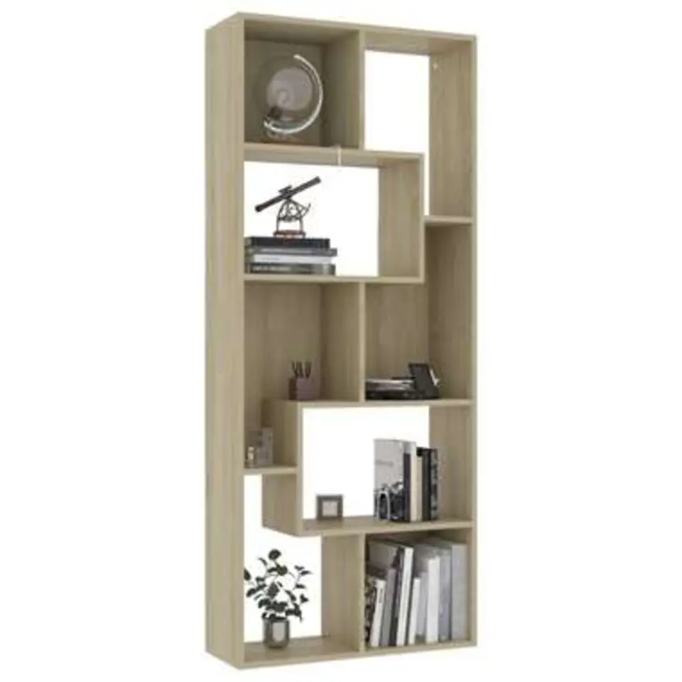 vidaXL - Boekenkast - Bruin - Bewerkt hout