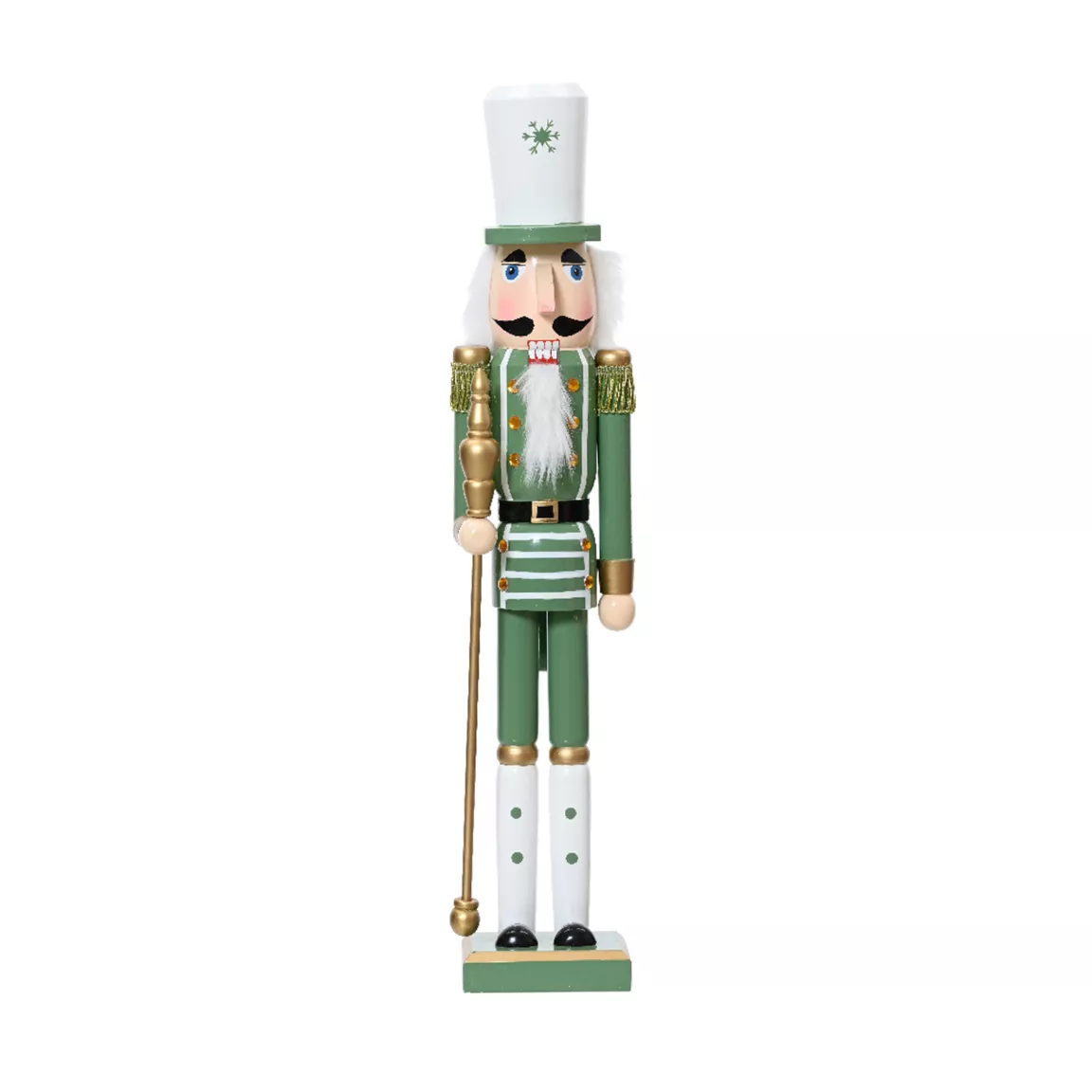 Soldat Casse-noisette en bois (H92 cm) Viktor Vert