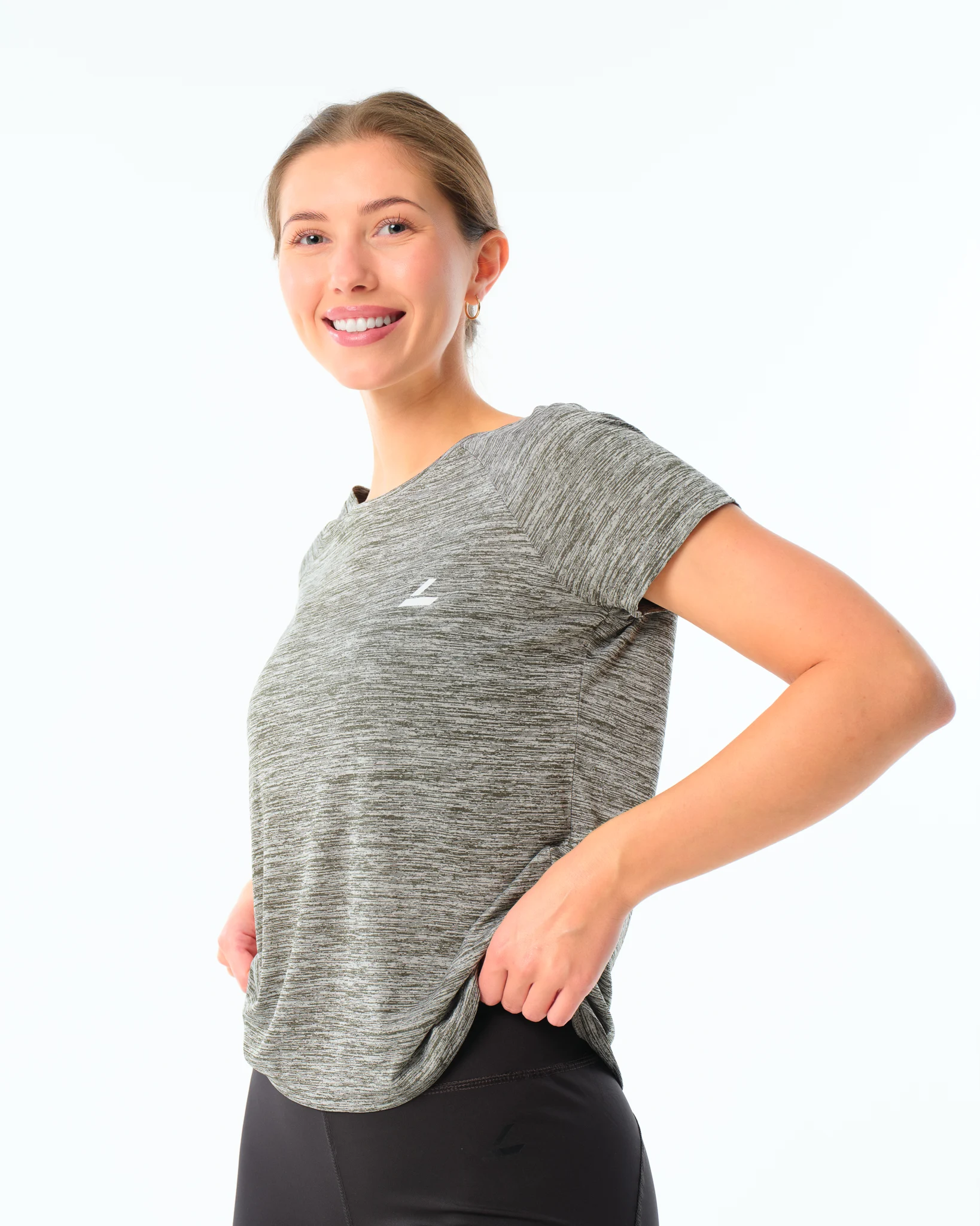 LEVITY Essential Marl T-shirt Green Forest Marl