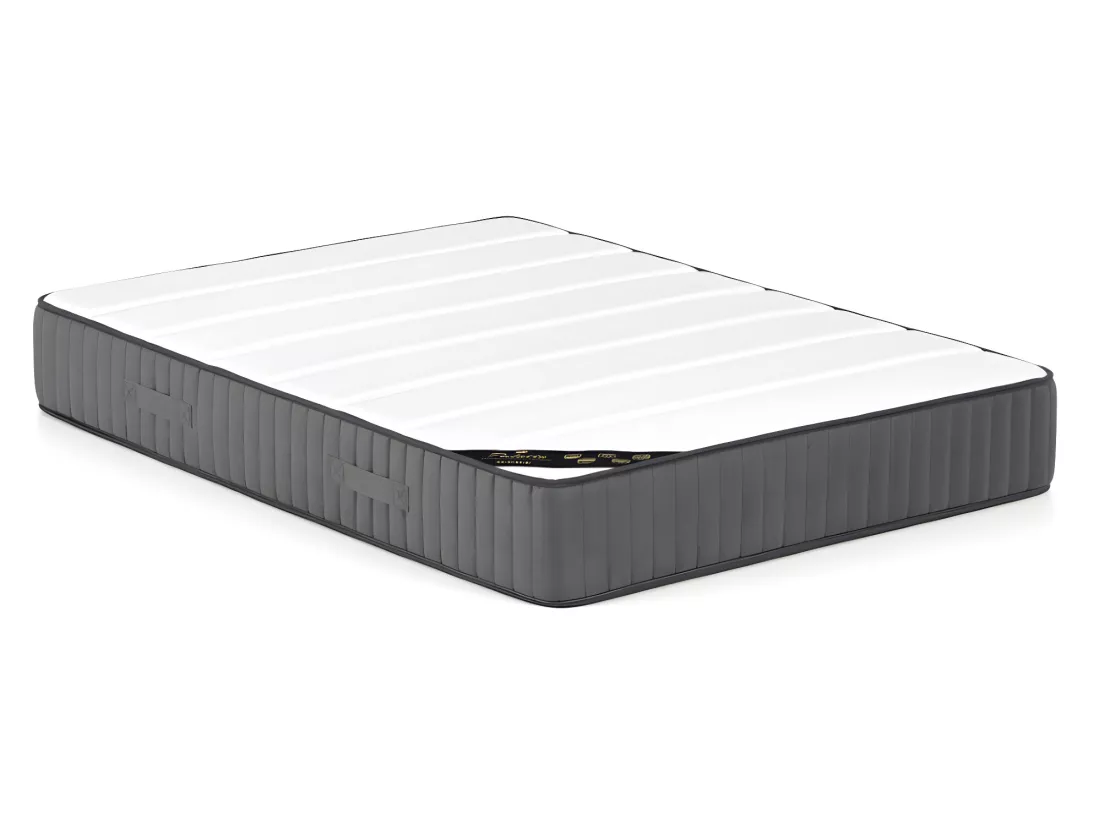 Lit coffre 180 x 200 cm - Velours côtelé - Beige + Matelas - TIMANO de Pascal Morabito