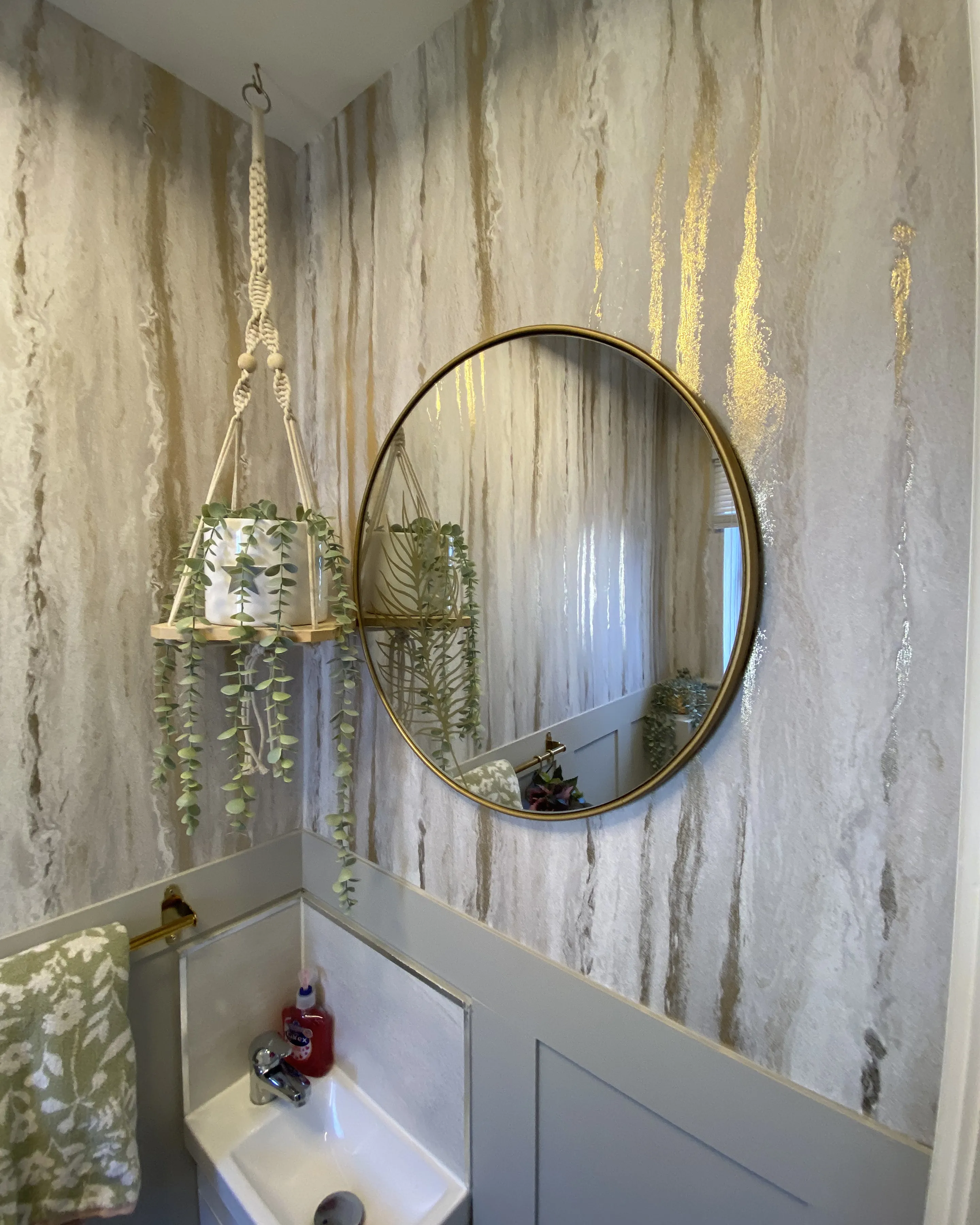 Wandspiegel SAUVIE 57 cm 57 cm Goud