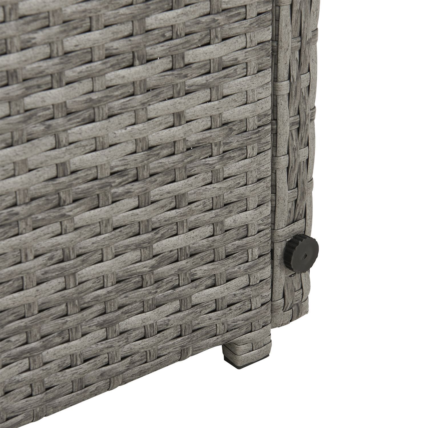 Juskys 2in1 Polyrattan Relax Gartenmöbel Set Jamaika - Lounge für Balkon & Outdoor, Balkonmöbel Grau