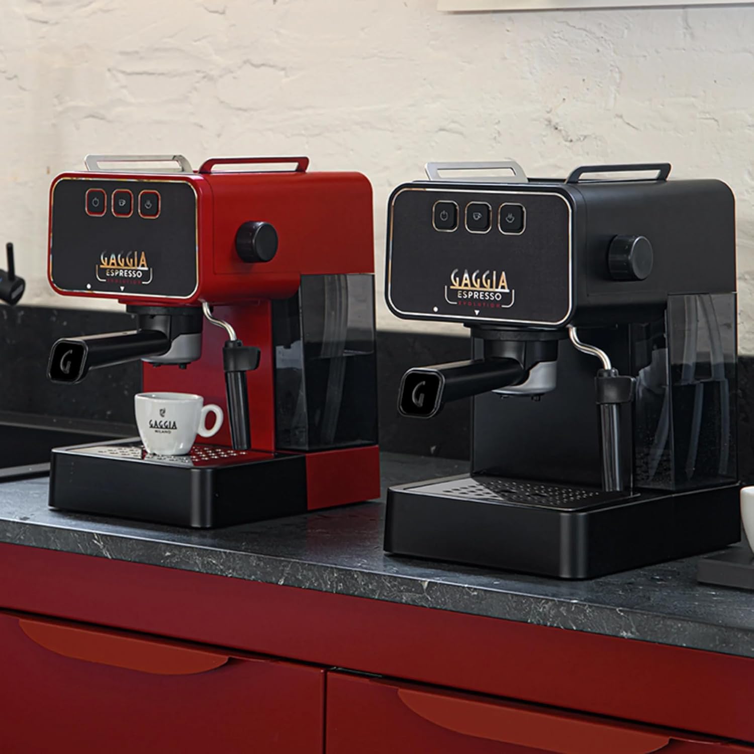Gaggia Espresso Evolution Black | PID Kesseltemperaturregler | Kaffeemaschine Made in Italy | Automatische Vorbrühautomatik | Siebträger 53 mm | Espressomaschine mit Pumpe | Amerikanisch
