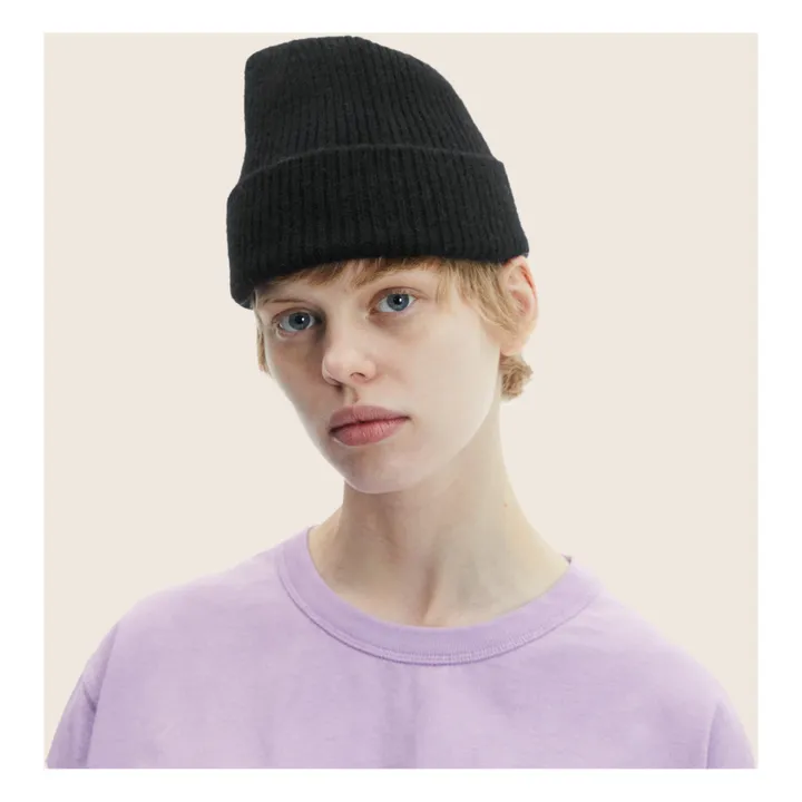 Le Bonnet Amsterdam Bonnet Laine et Angora | Noir