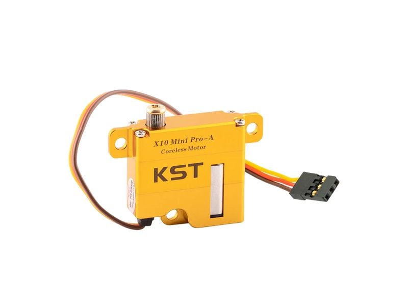 KST Flächenservo X10 Mini Pro-A V8.0 8 kg, 0.08 s, Digital 10 mm Flächenservo mit Metallgetriebe für Profianwendungen