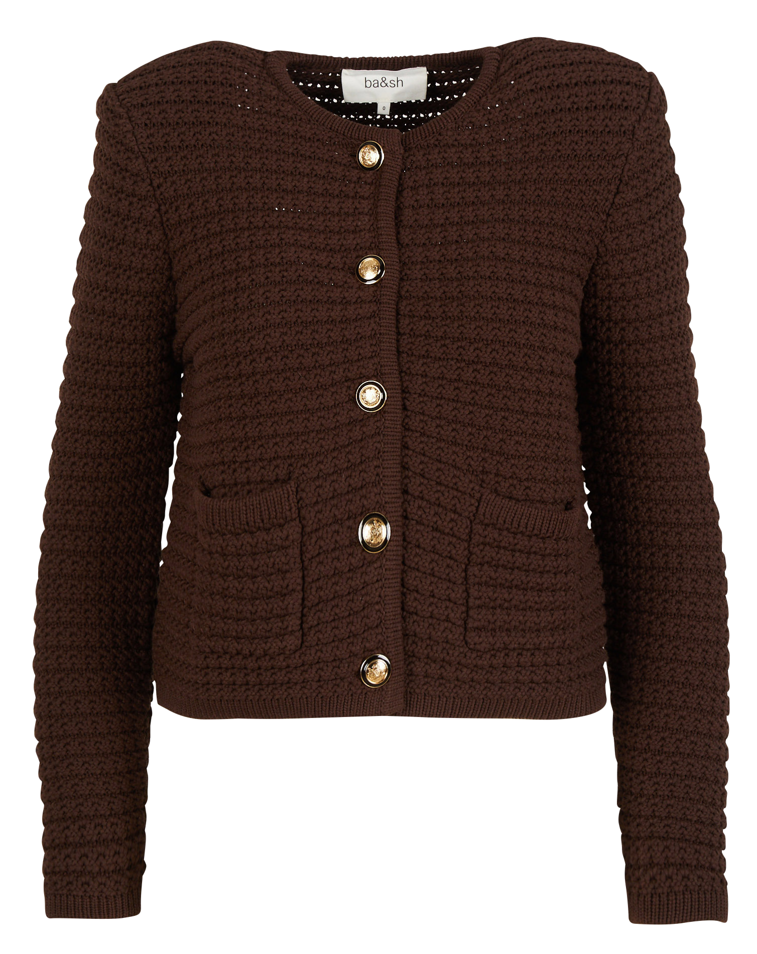 GASPARD - Gilet manches longues en coton mélangé | Marron