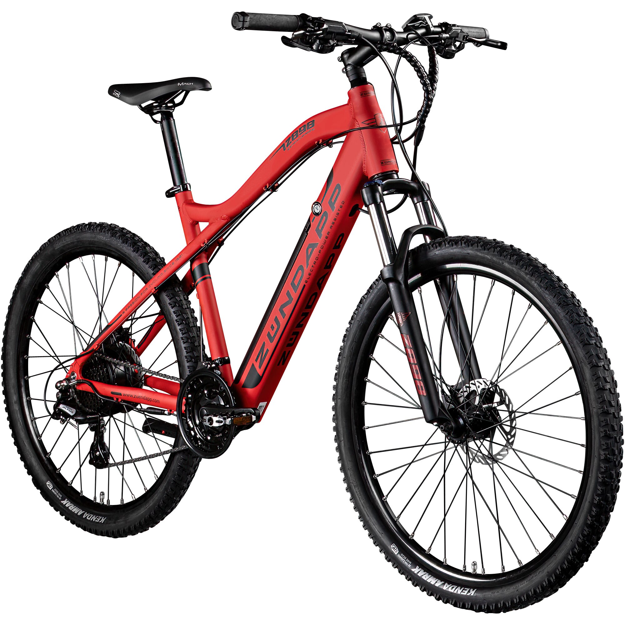 Zündapp Z898 E-Bike E Mountainbike 27,5 Zoll Pedelec 170 - 190 cm Hardtail MTB 24 Gang rot