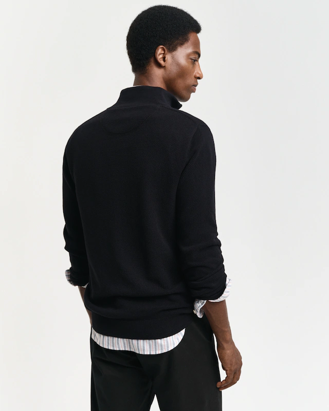 Gant Troyer »COTTON PIQUE HALF ZIP«, mit Piqué-Struktur