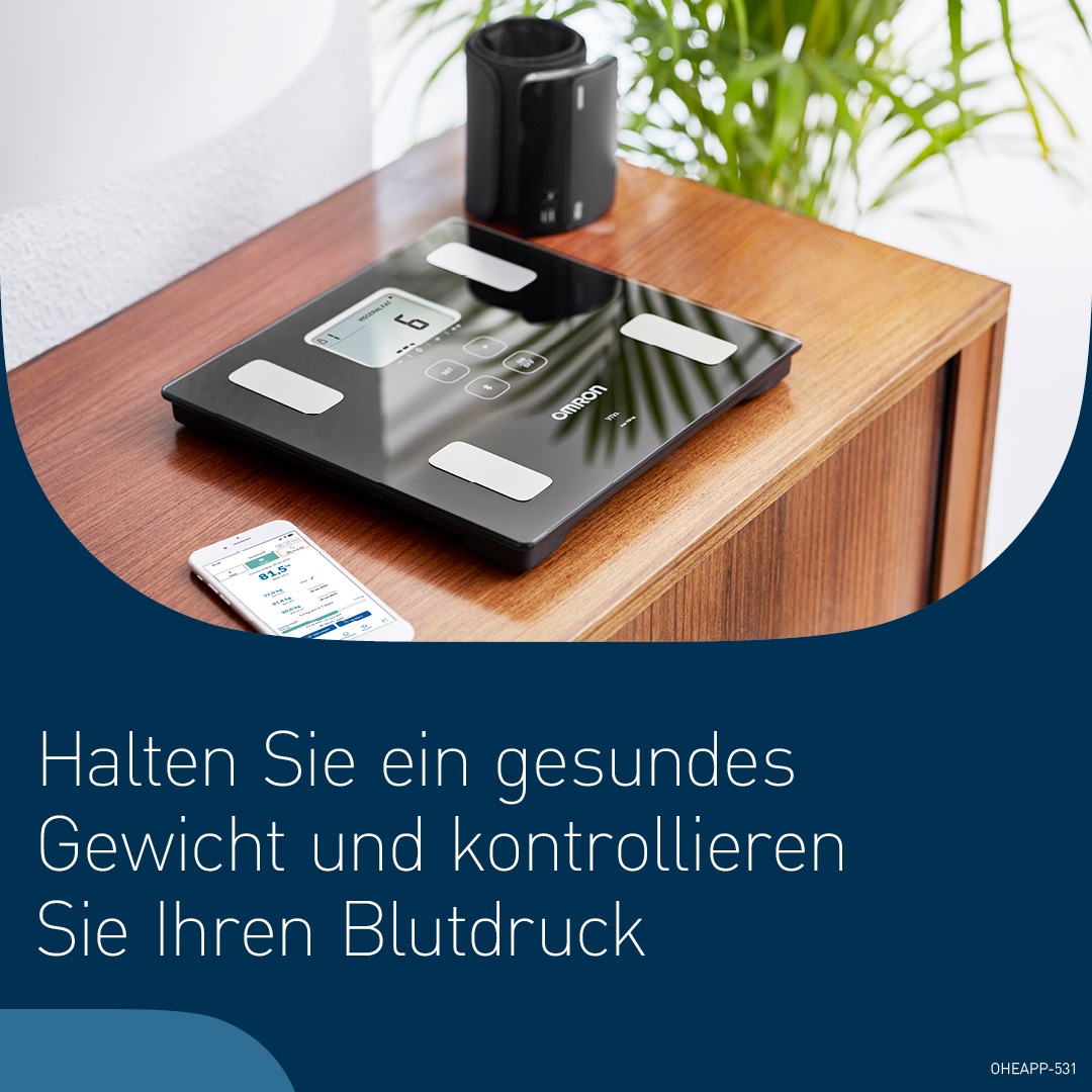 Omron Körper-Analyse-Waage »VIVA HBF-222T-EBK« mit kostenloser App