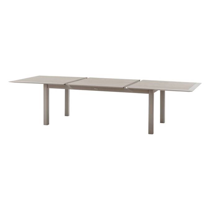 Table de jardin extensible ALLURE Effet bois grège & Avoine