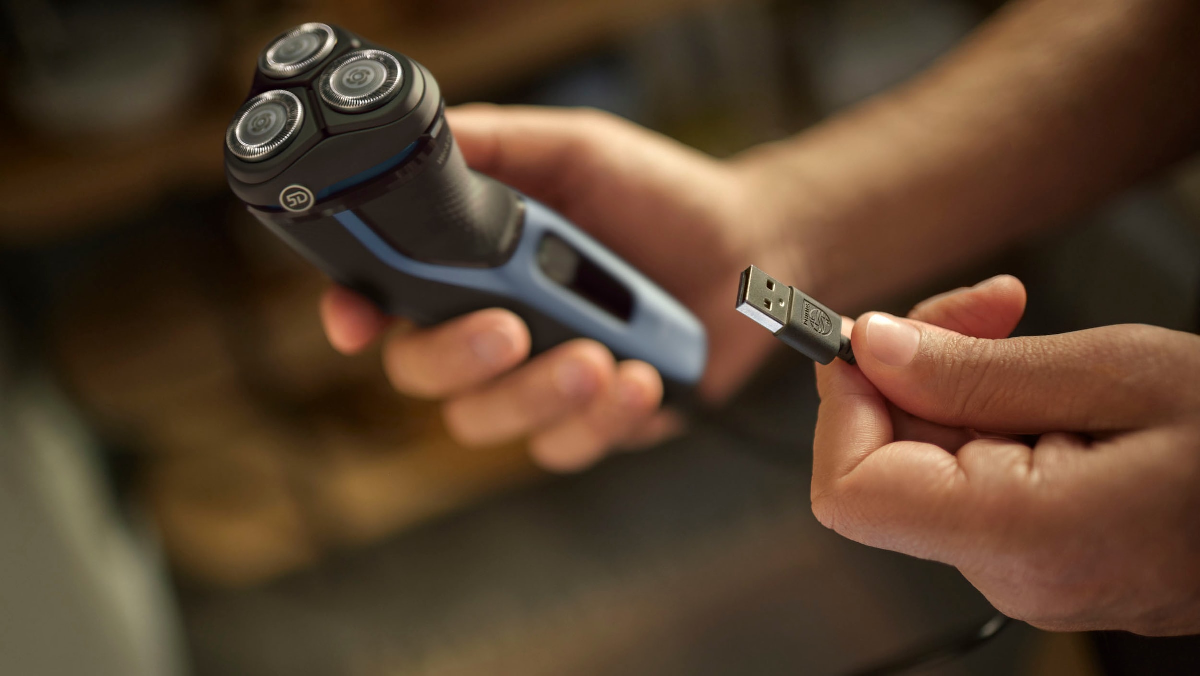 Philips Elektrorasierer »Shaver Series 3000 S3243/12« 1 Stk. Aufsätze ausklappbarer Präzisionstrimmer 5-dimensional bewegl. Flex-Scherköpfe, Schutzkappe und Tasche