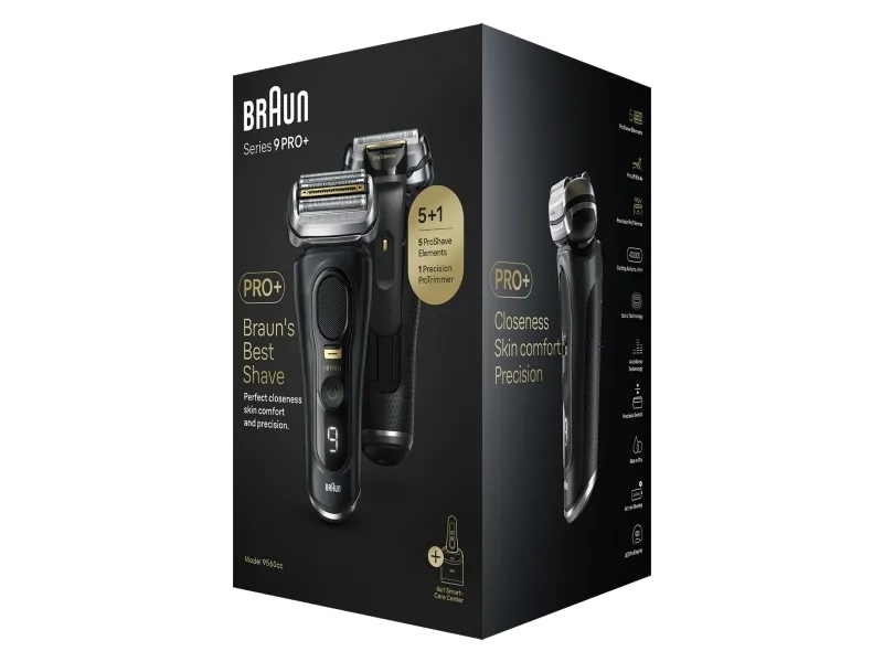 Braun Series 9 Pro  9560cc, Sort, Batteri, Lithium-Ion (Li-Ion), Indbygget batteri, 60 min., Kasse