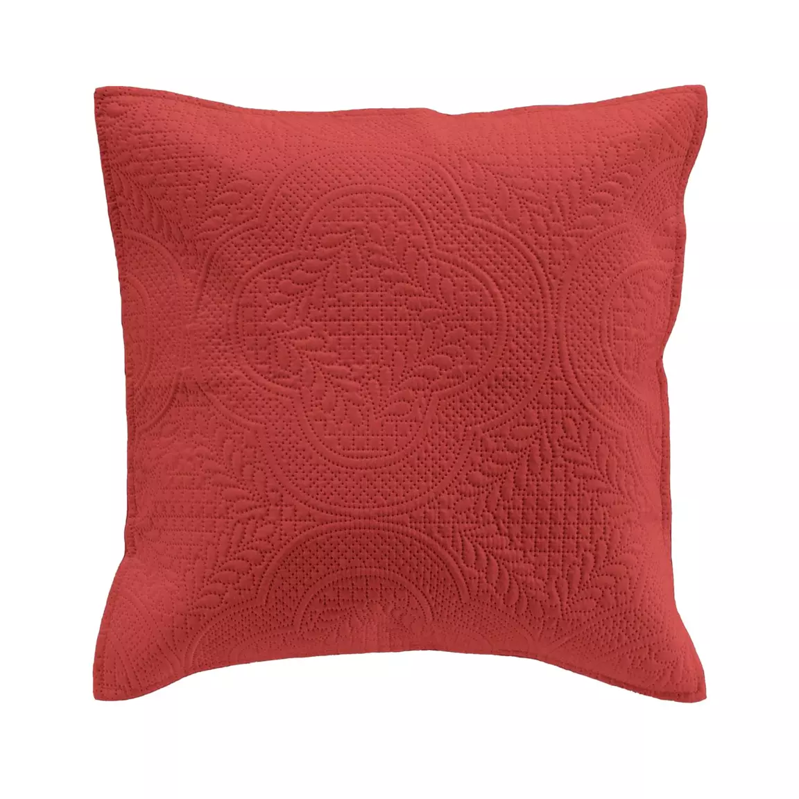 Housse de coussin carrée microfibre (60 x 60 cm) Romane Terracotta