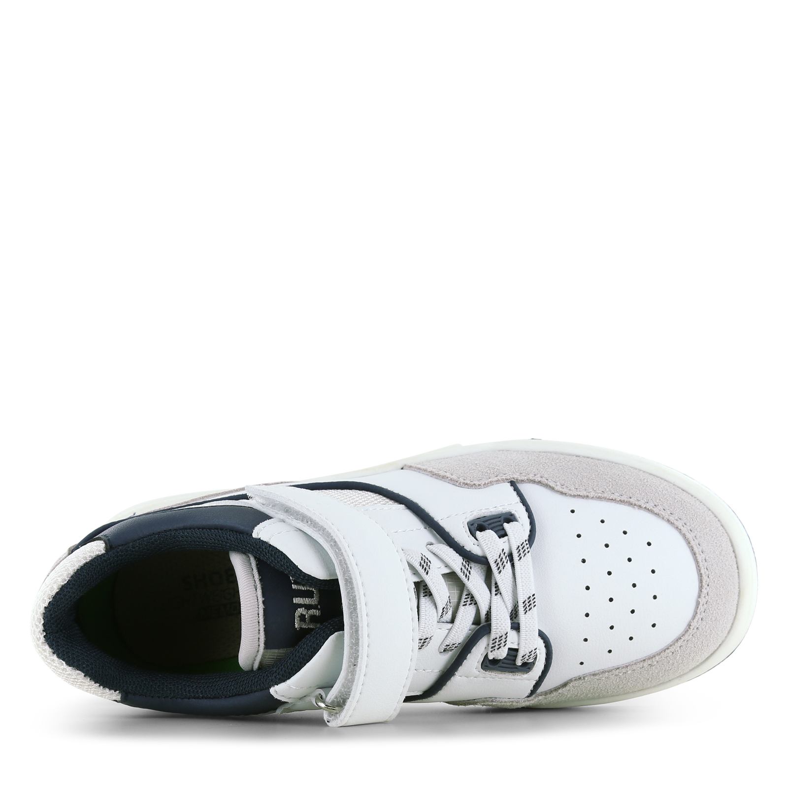 Shoesme wit met blauwe sneaker Microfiber leer, Suède | Jongens schoenen